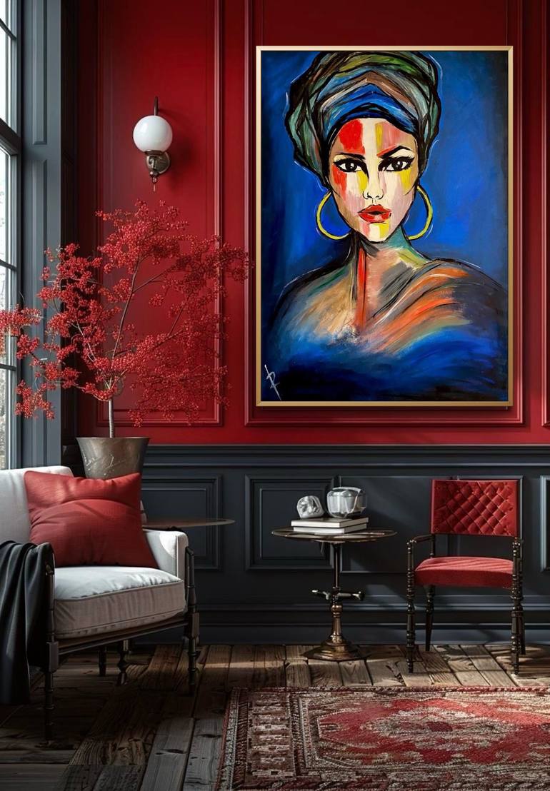 Original Abstract Expressionism Women Painting by Raxana Barnes