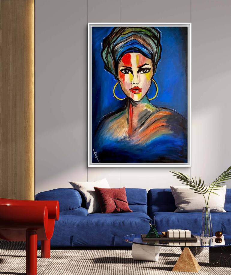 Original Abstract Expressionism Women Painting by Raxana Barnes