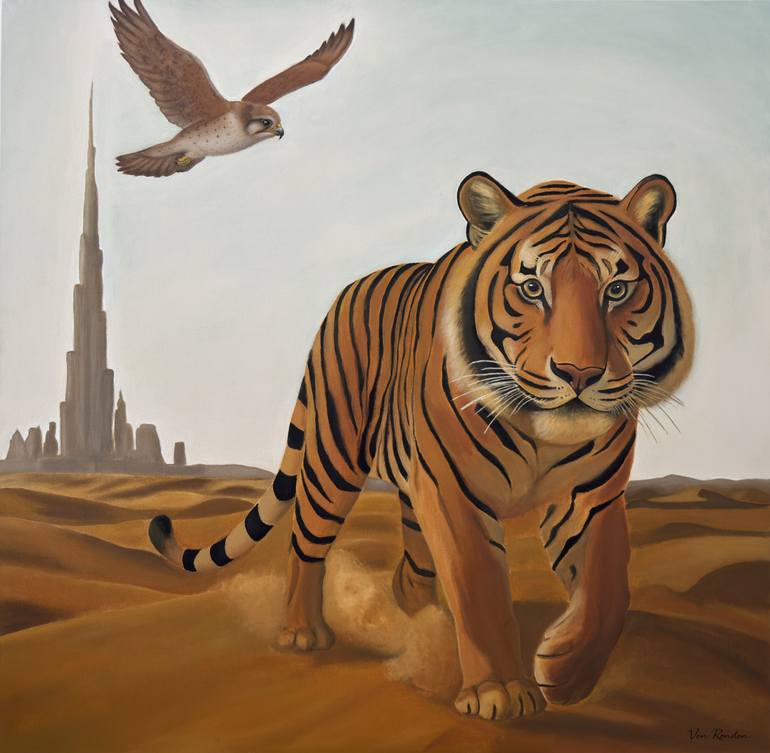 Original Animal Painting by Jessica Law | Contemporary Art on Canvas | Guardian of the Dunes