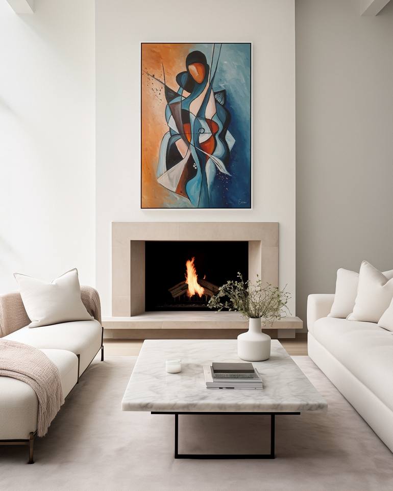 Original Contemporary Abstract Mixed Media by Evrim Duyal Akses