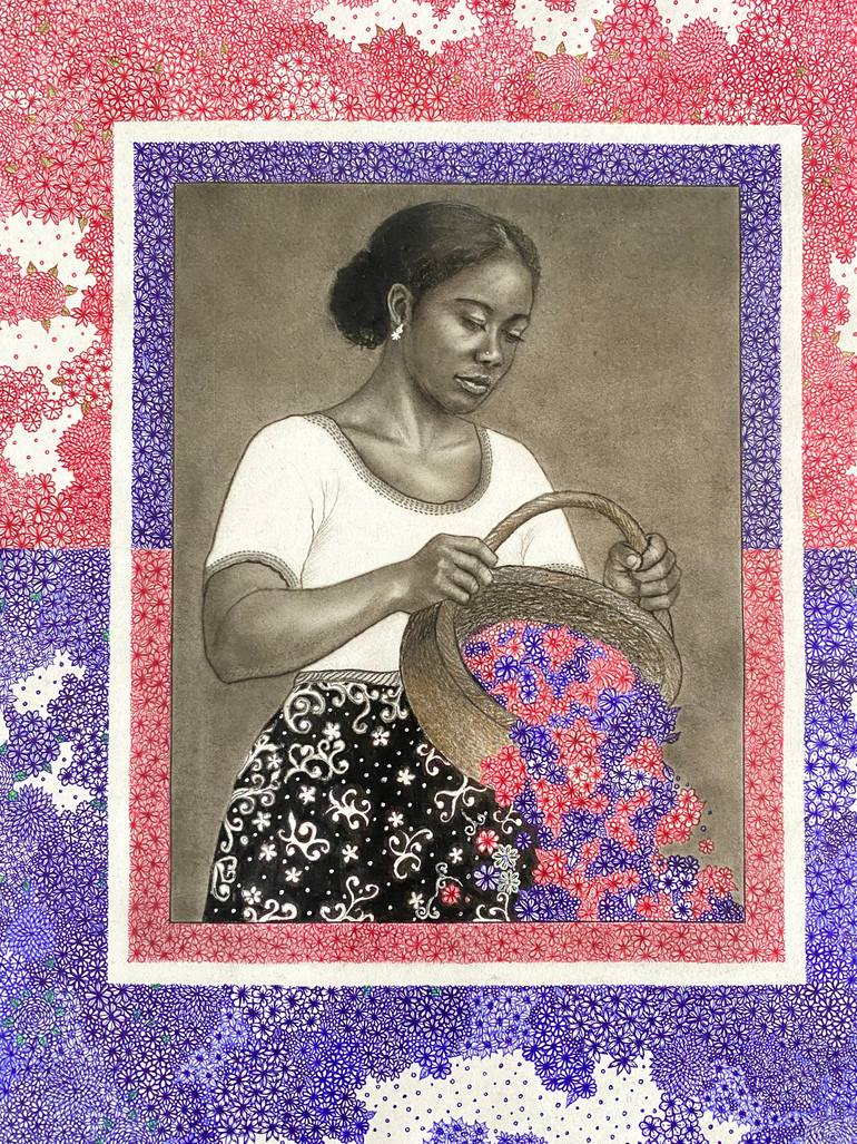 Original Realism Abstract Drawing by Abiodun Olawumi