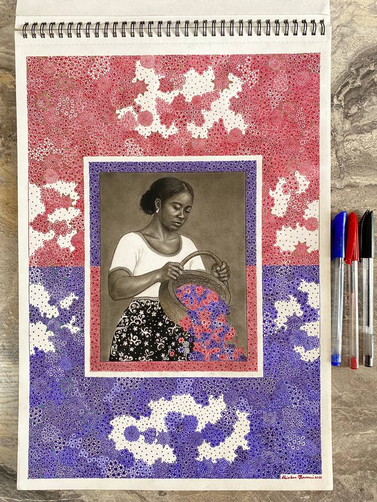 Original Realism Abstract Drawing by Abiodun Olawumi