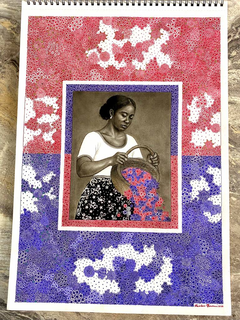 Original Realism Abstract Drawing by Abiodun Olawumi
