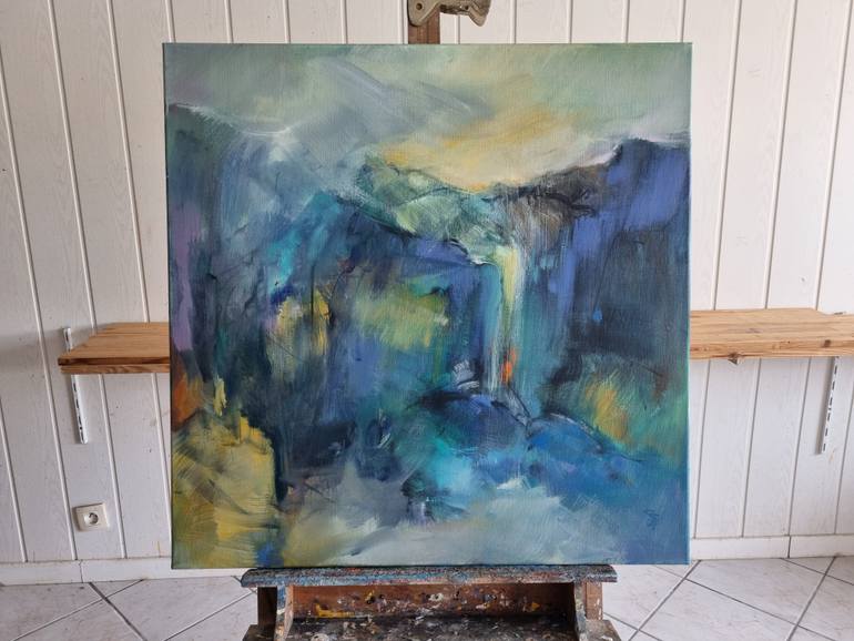 Original Abstract Expressionism Abstract Painting by Gillette Fernandez