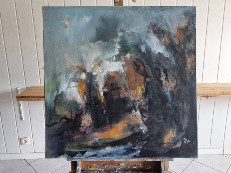 Original Abstract Expressionism Abstract Painting by Gillette Fernandez