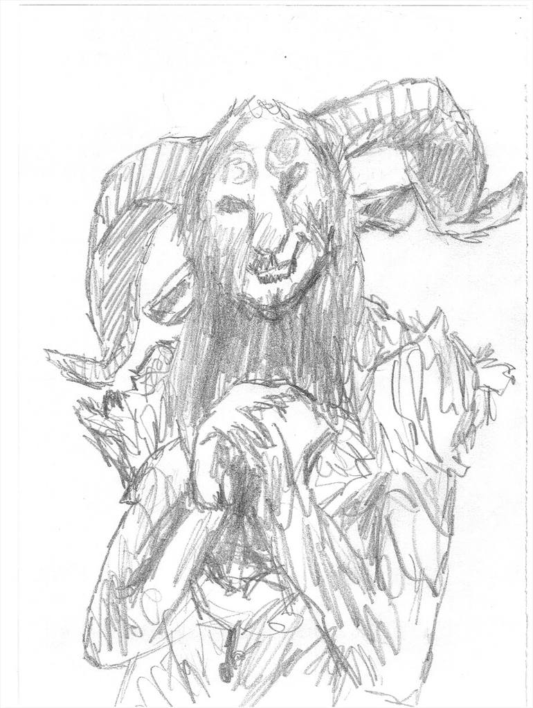 Original Abstract Expressionism Fantasy Drawing by Daniel De Souza
