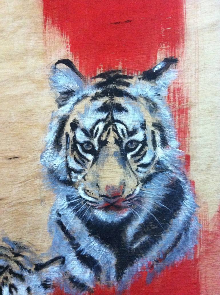 Original Abstract Expressionism Animal Painting by Sophia Sofai