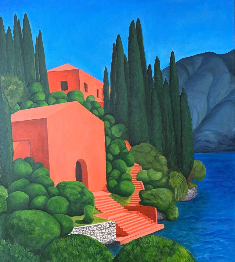 Original Landscape Painting by Liubov Bosio | Abstract Art on Canvas | EMOTIONAL GEOGRAPHIC II - The Way To The Sea