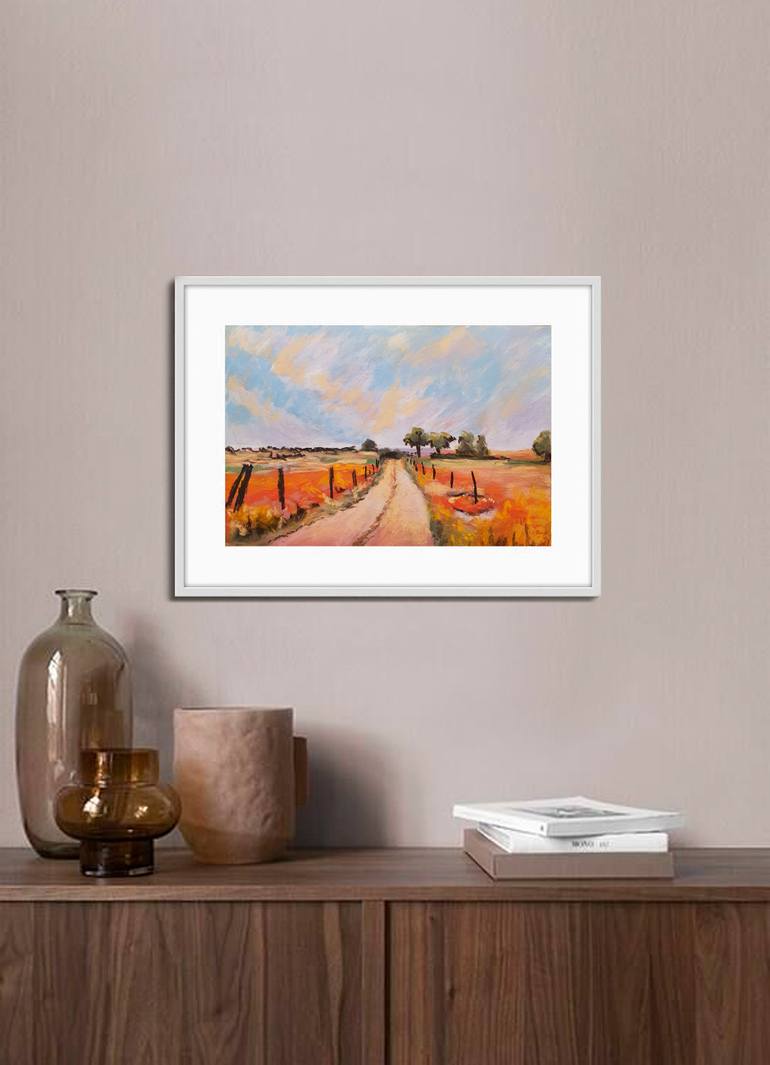Original Impressionism Landscape Mixed Media by Victoria Stefchyshyna