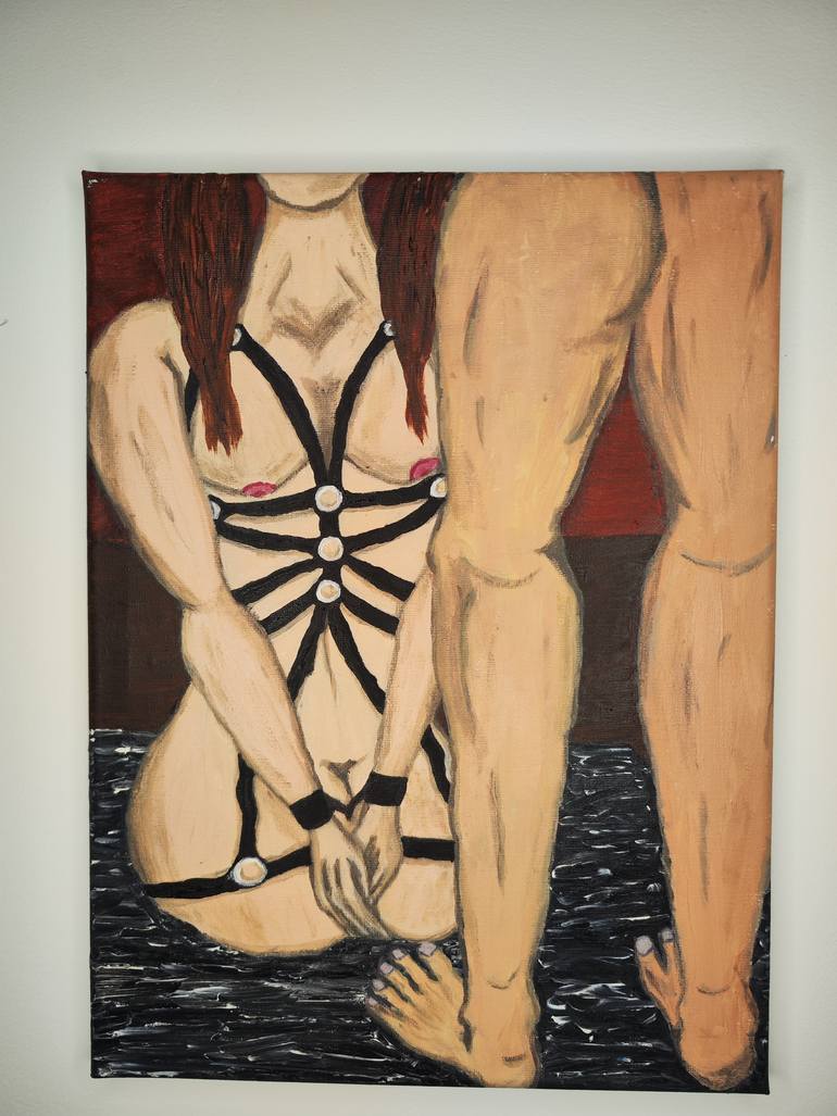 Original Figurative Nude Painting by Lana Bates