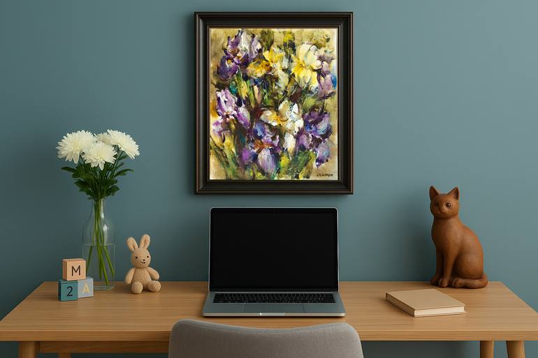 Original Impressionism Floral Painting by Vladyslav Osmak