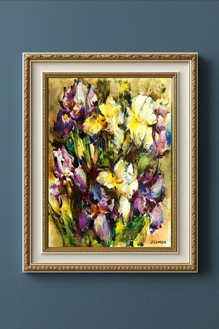 Original Impressionism Floral Painting by Vladyslav Osmak