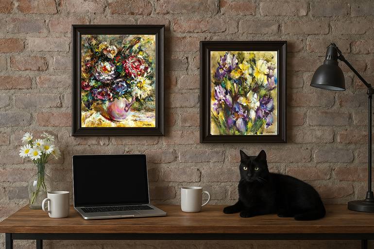 Original Impressionism Floral Painting by Vladyslav Osmak