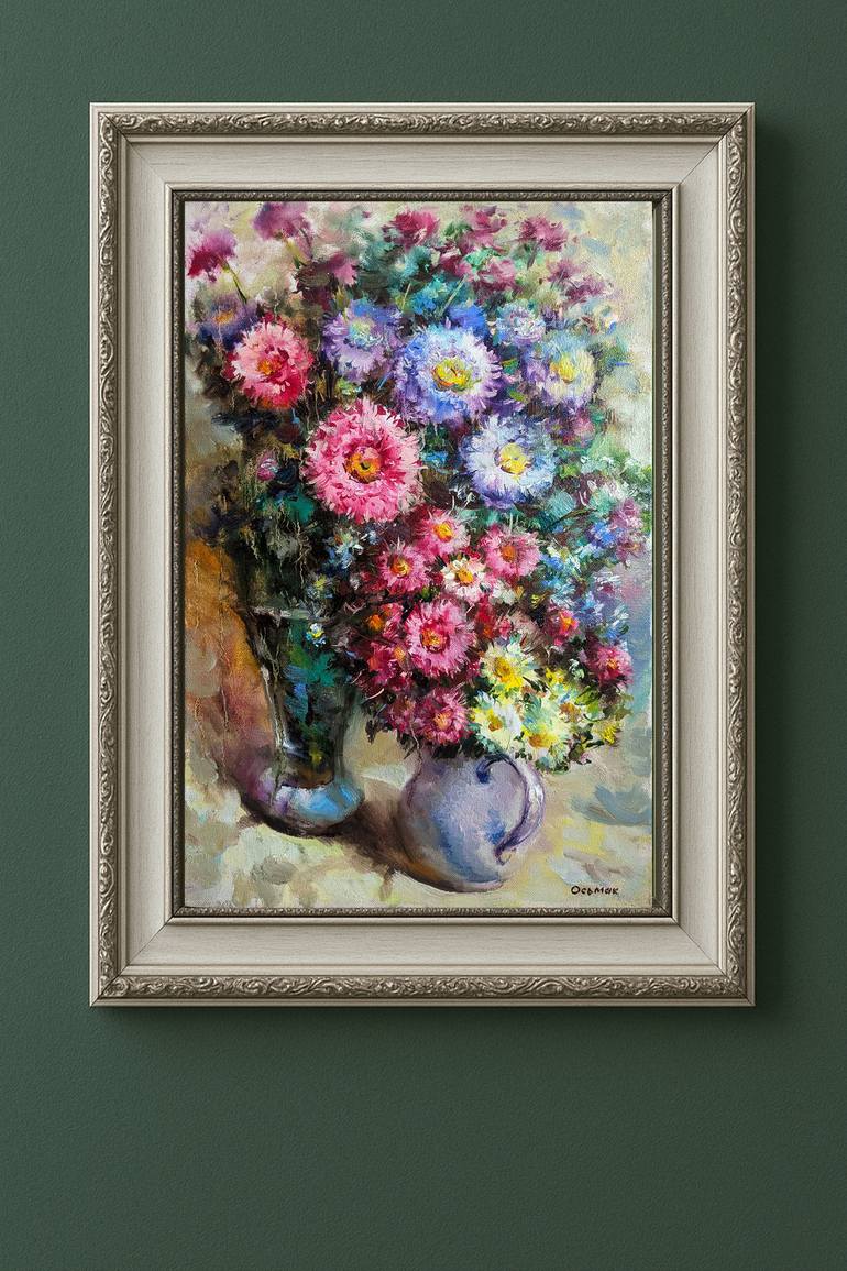 Original Impressionism Floral Painting by Vladyslav Osmak