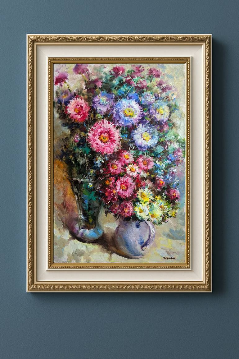 Original Impressionism Floral Painting by Vladyslav Osmak