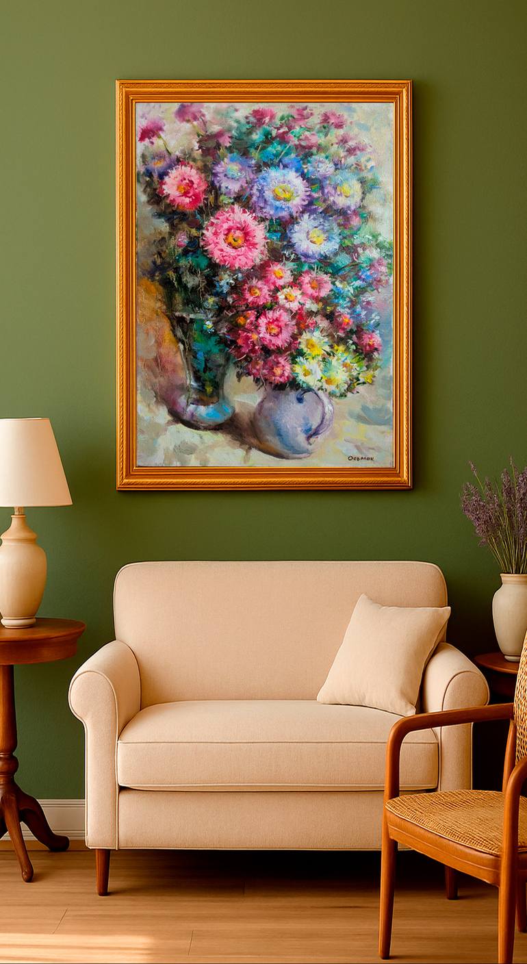 Original Impressionism Floral Painting by Vladyslav Osmak