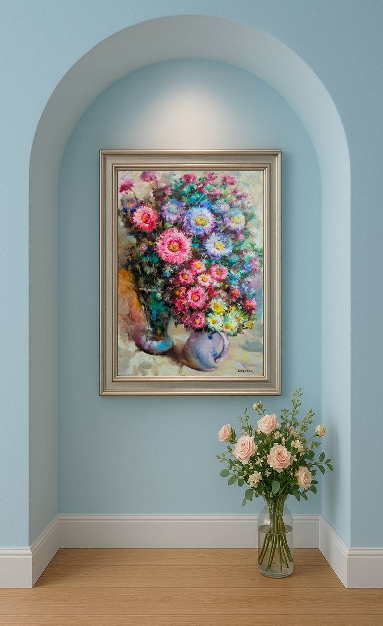 Original Impressionism Floral Painting by Vladyslav Osmak
