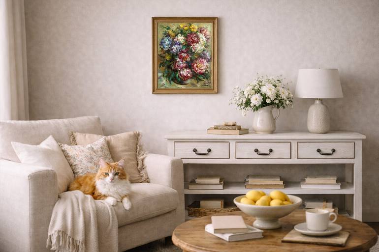 Original Impressionism Floral Painting by Vladyslav Osmak