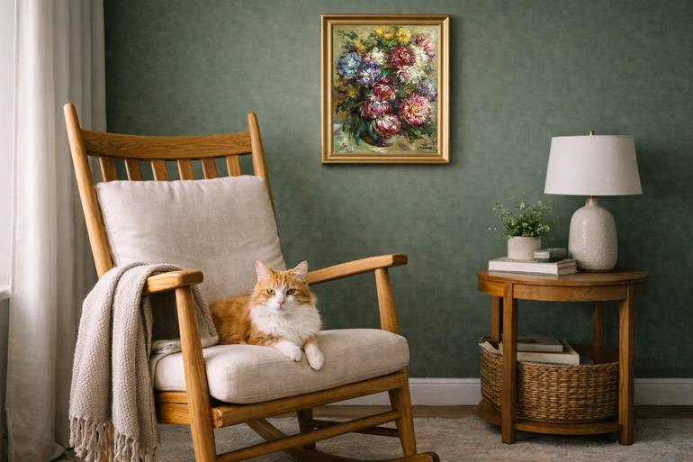 Original Impressionism Floral Painting by Vladyslav Osmak