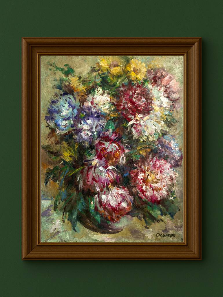 Original Impressionism Floral Painting by Vladyslav Osmak