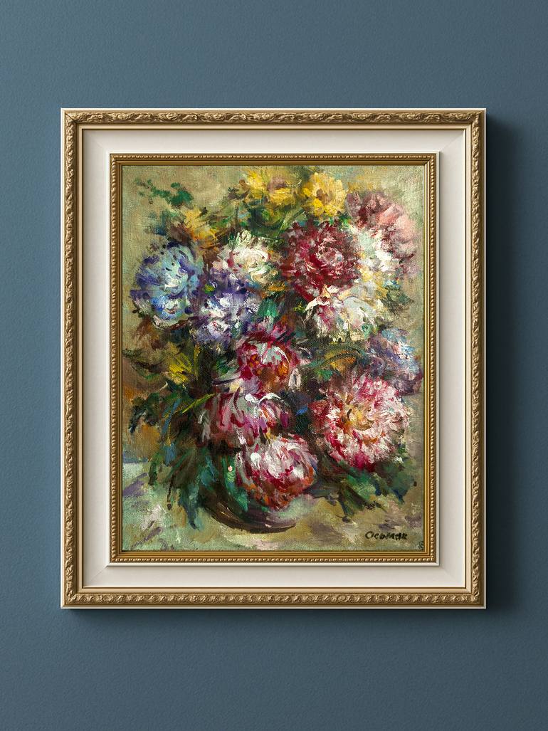 Original Impressionism Floral Painting by Vladyslav Osmak