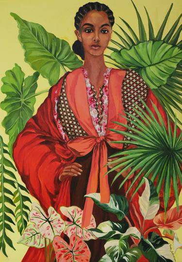 Saatchi Art Artist Surabhi Gaikwad; Paintings, “Me and my  Plants XI” #art