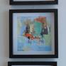 Abstract composition using mixed media on Fabriano paper 300 gsm . This Painting has a black box wood frame with glass. depth of the frame is 2 inches.