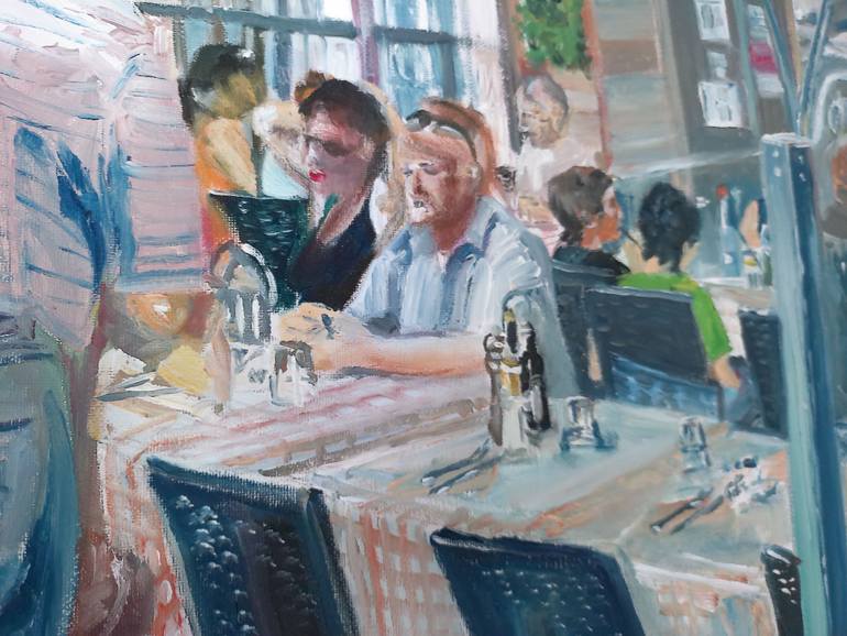 Original Photorealism Cities Painting by Maija Liepniece