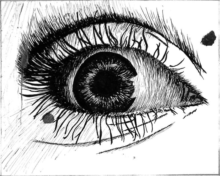 Ink Eye Drawing by Chloe Y11 Drawing by SHTC Art Department | Saatchi Art