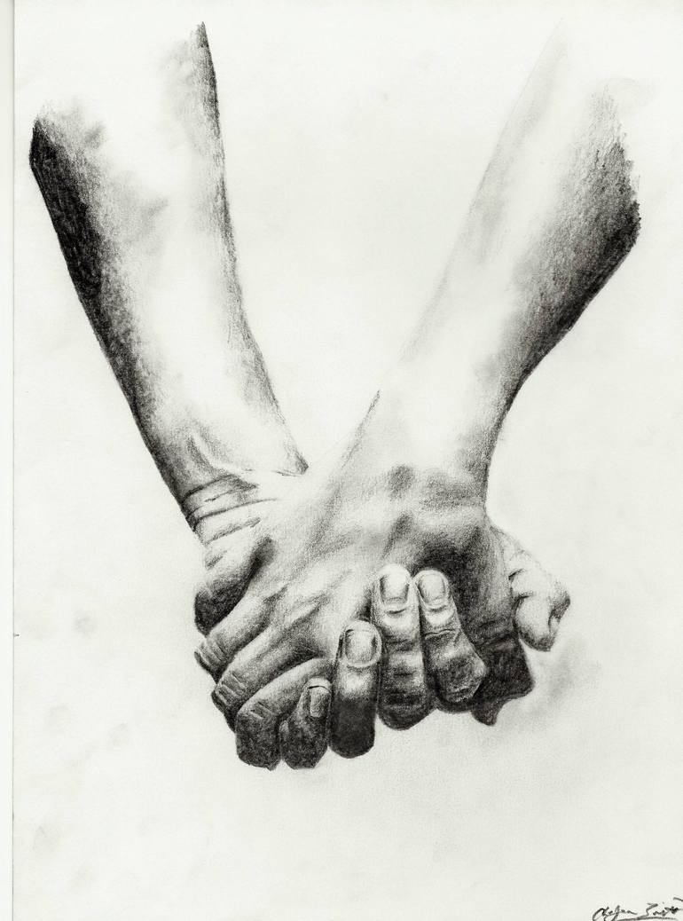 Hands Study by Chelsea (Y13) Drawing by SHTC Art Department | Saatchi Art