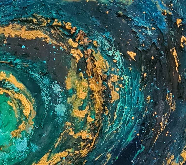 Original Abstract Outer Space Painting by Elena Jerger