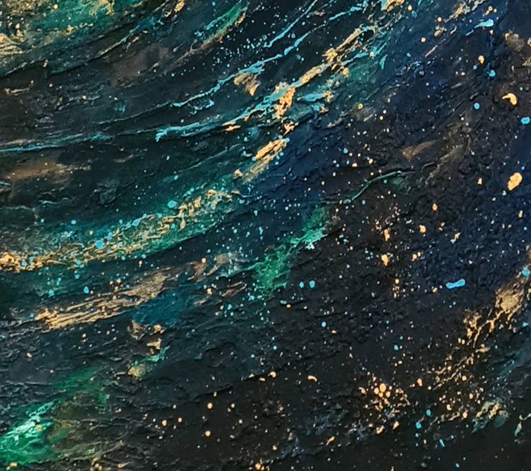 Original Abstract Outer Space Painting by Elena Jerger