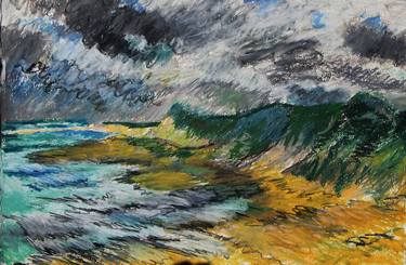 Print of Expressionism Seascape Drawings by Lorna Ritz