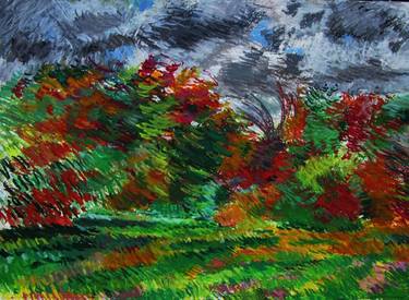 Original Expressionism Landscape Drawings by Lorna Ritz