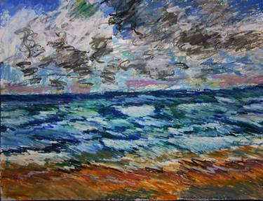Original Expressionism Seascape Drawings by Lorna Ritz