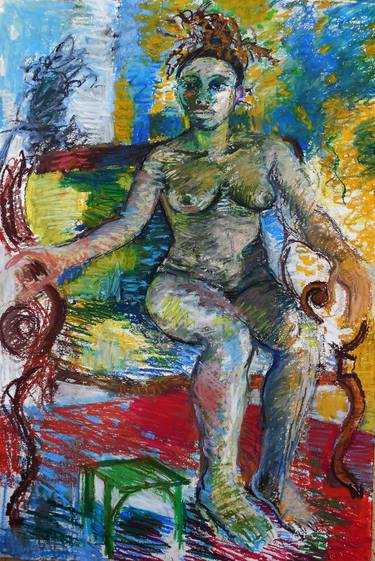 Original Expressionism Nude Drawings by Lorna Ritz
