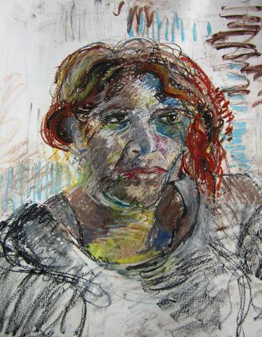 Original Expressionism Portrait Drawings by Lorna Ritz