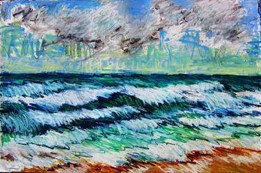 Print of Expressionism Seascape Drawings by Lorna Ritz