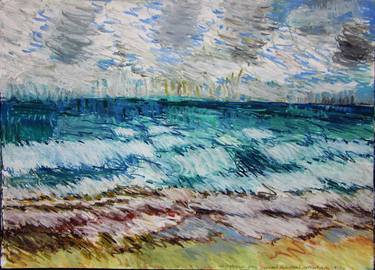 Original Expressionism Seascape Drawings by Lorna Ritz