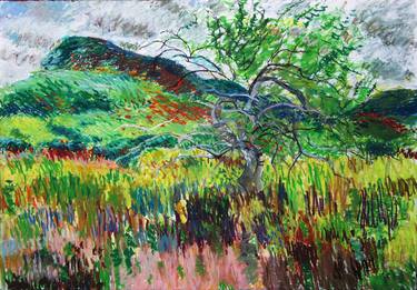 Original Expressionism Landscape Drawings by Lorna Ritz