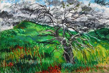 Original Expressionism Landscape Drawings by Lorna Ritz