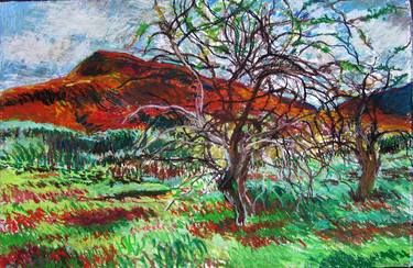 Original Expressionism Landscape Drawings by Lorna Ritz