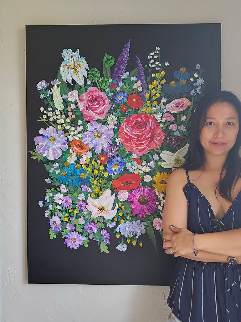 Original Contemporary Floral Painting by Soojin Kim