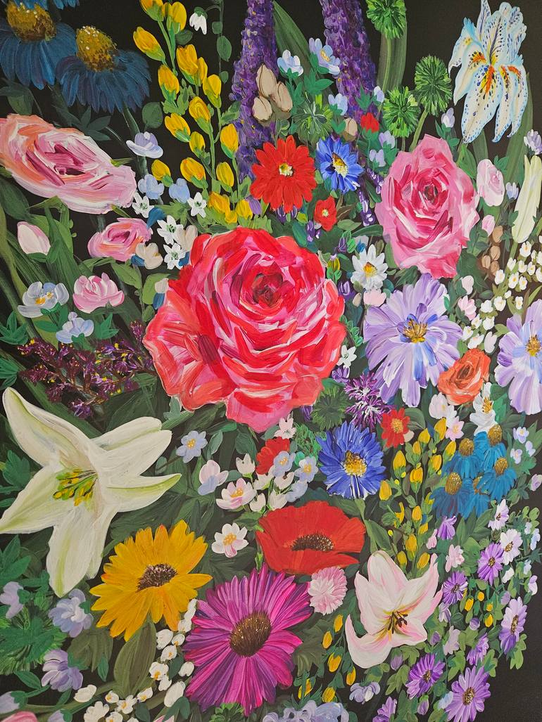 Original Contemporary Floral Painting by Soojin Kim