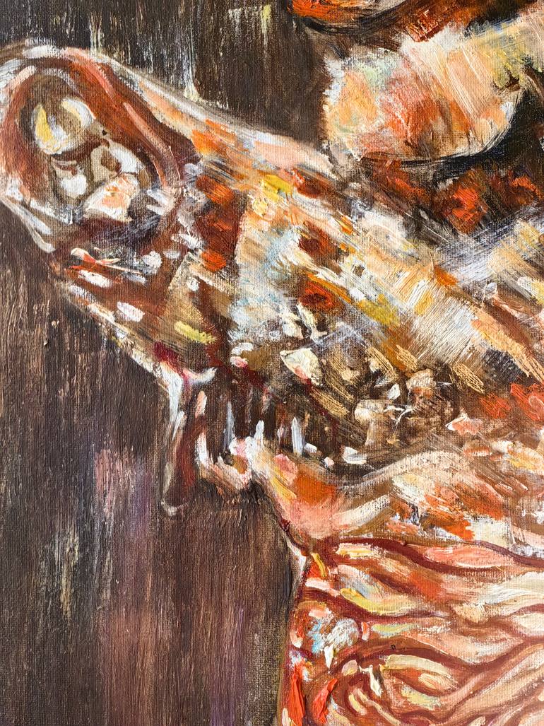 Original Abstract Expressionism Abstract Painting by Qi Mi