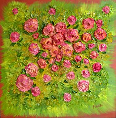 Original Impressionism Floral Paintings by Franz Fox