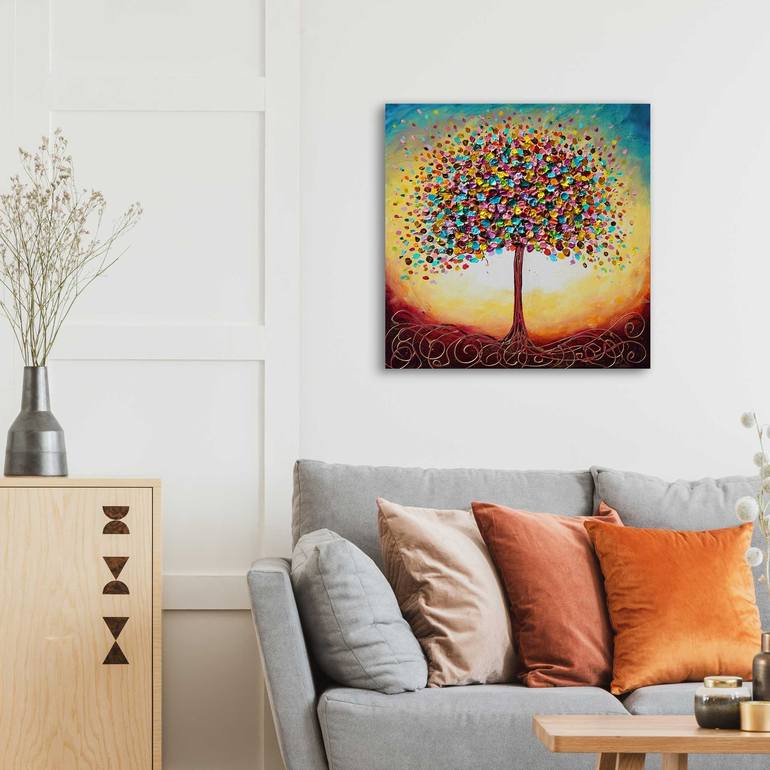 Original Abstract Expressionism Tree Painting by Amanda Dagg