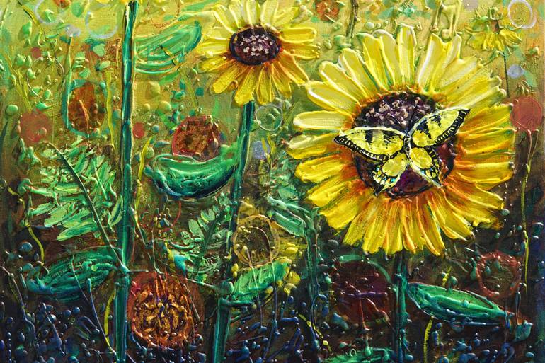 Original Expressionism Floral Painting by Amanda Dagg