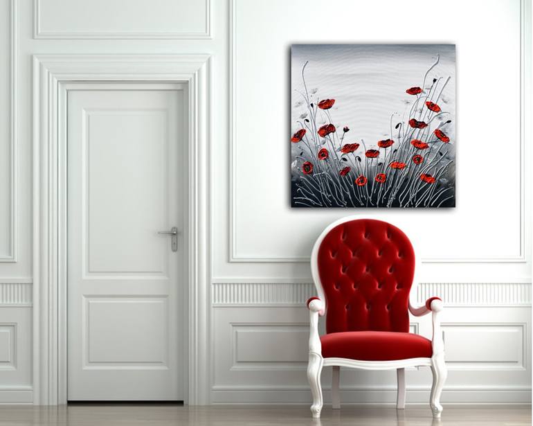 Original Abstract Expressionism Floral Painting by Amanda Dagg