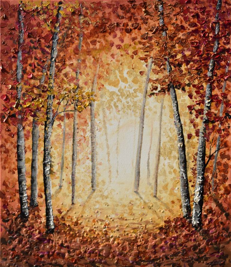 Autumn Forest ( Painting by Amanda Dagg | Saatchi Art